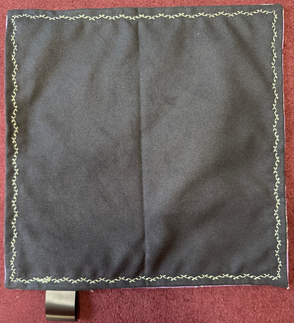 NBC jack & sally v2 edc Hank with black microsuede backing and glow thread.