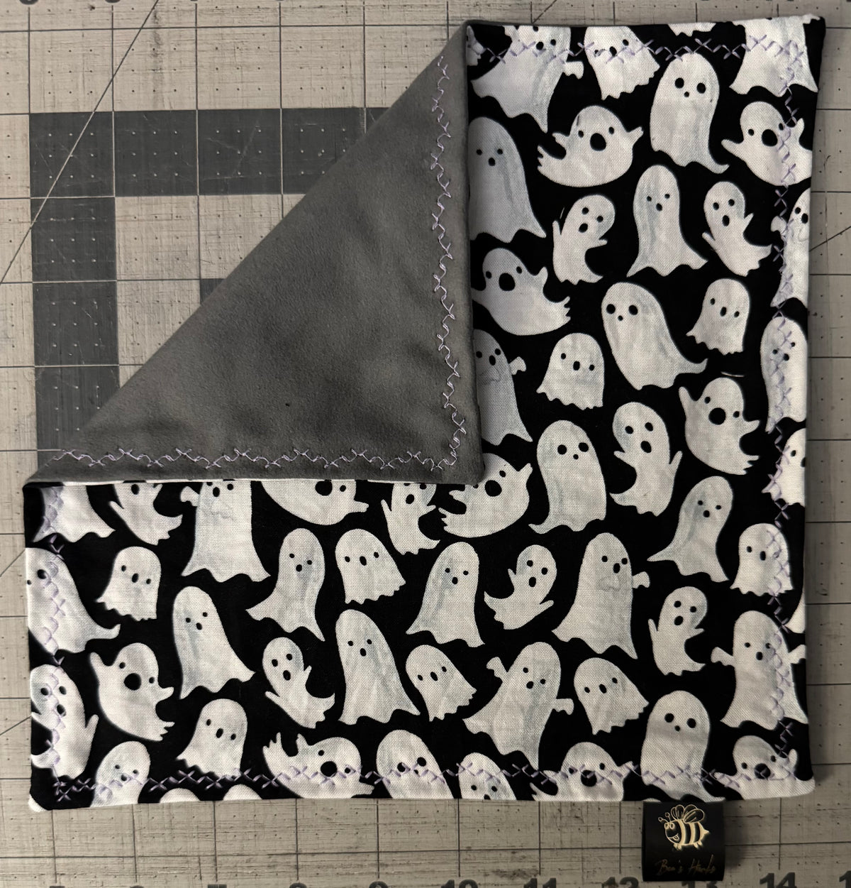 Ghost V2 edc hank with microsuede backing and glow thread