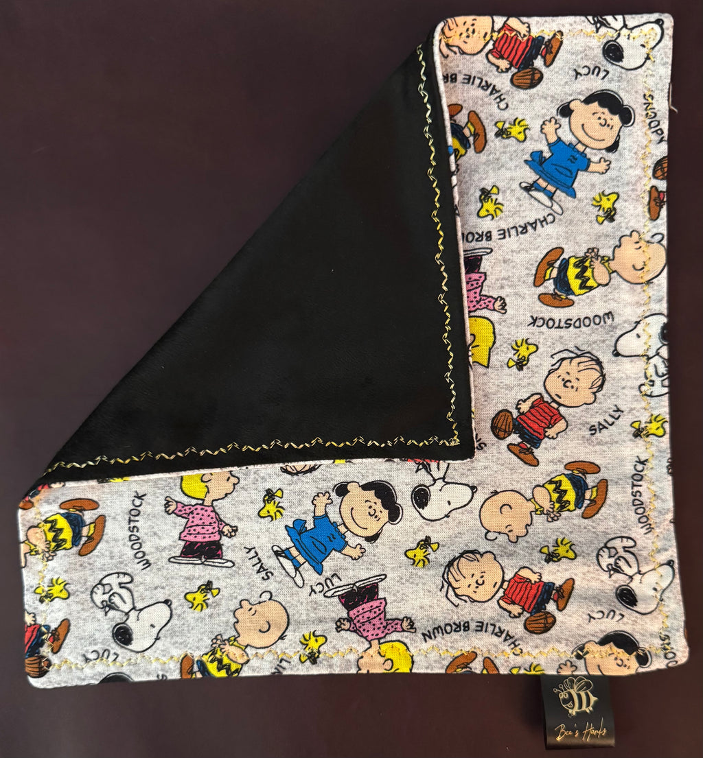 P3anuts gang edc hank with microsuede backing.