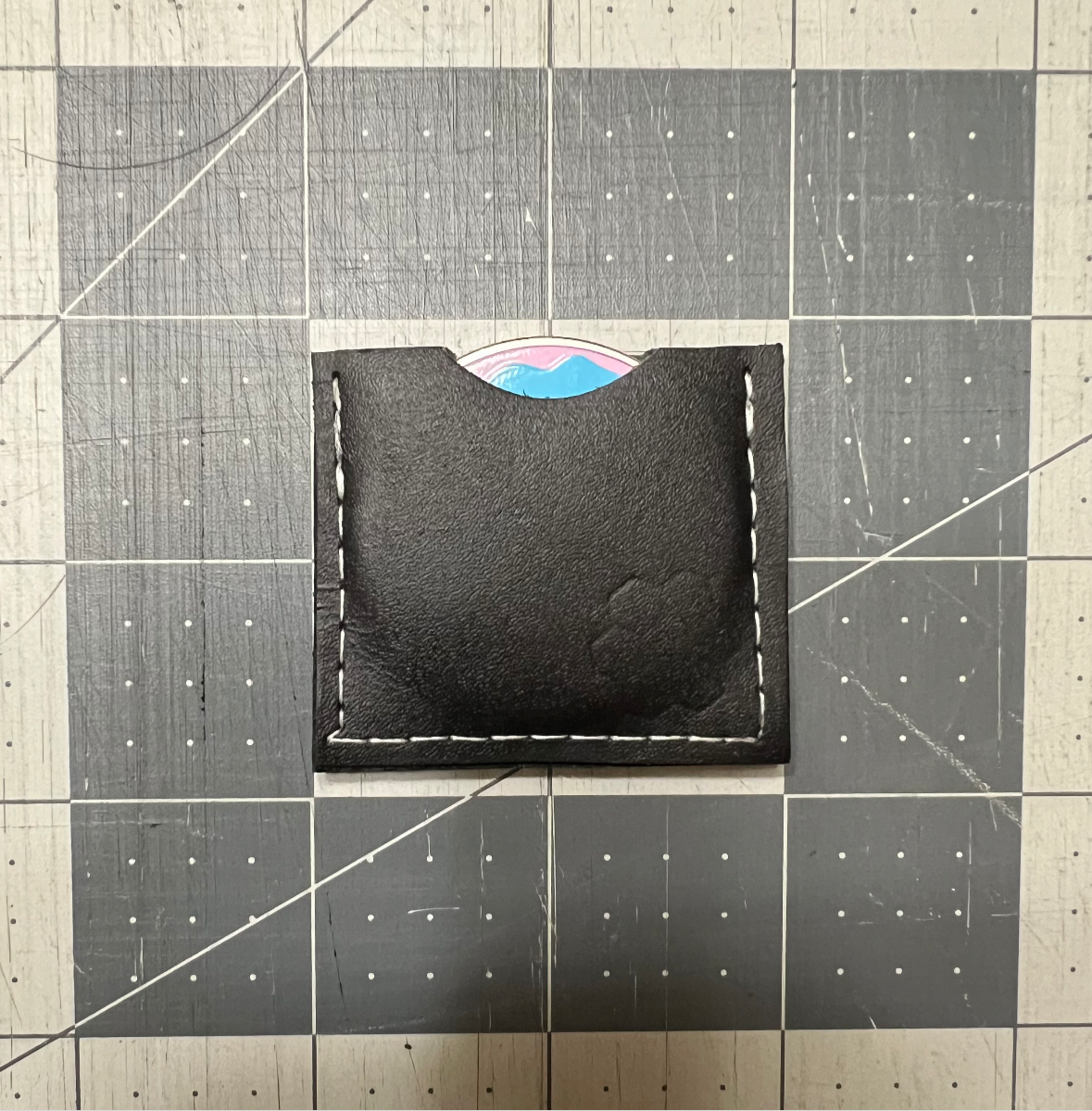 Leather edc coin slip