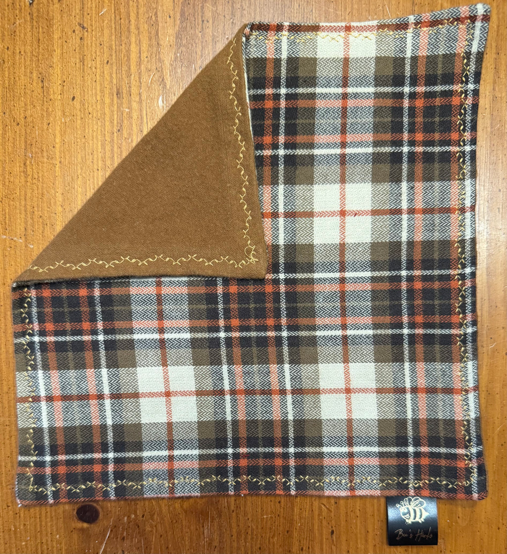 Assorted upcycled cotton flannel edc hank (Refer to the dropdown for availability)