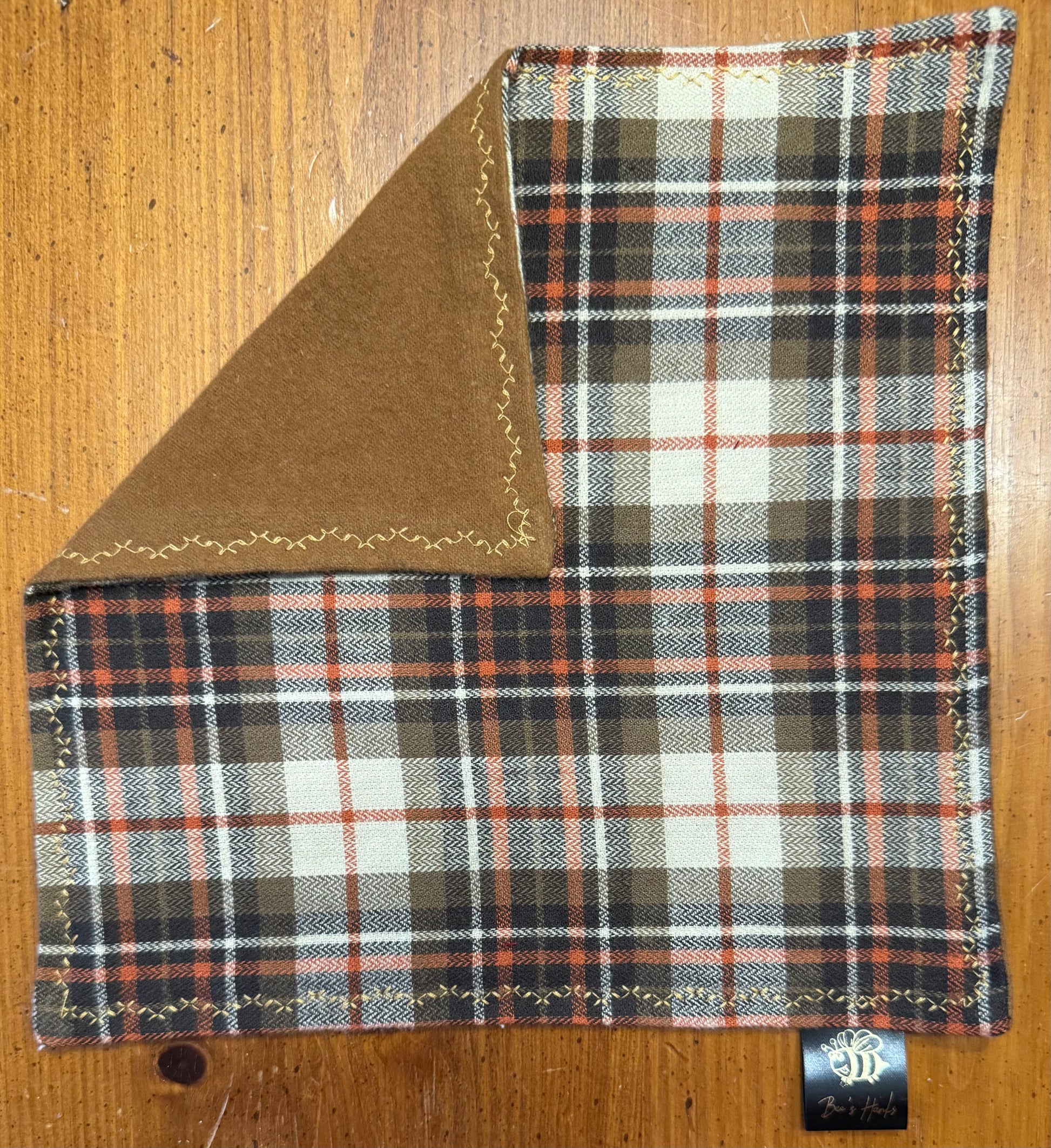 Assorted upcycled cotton flannel edc hank (Refer to the dropdown for availability)