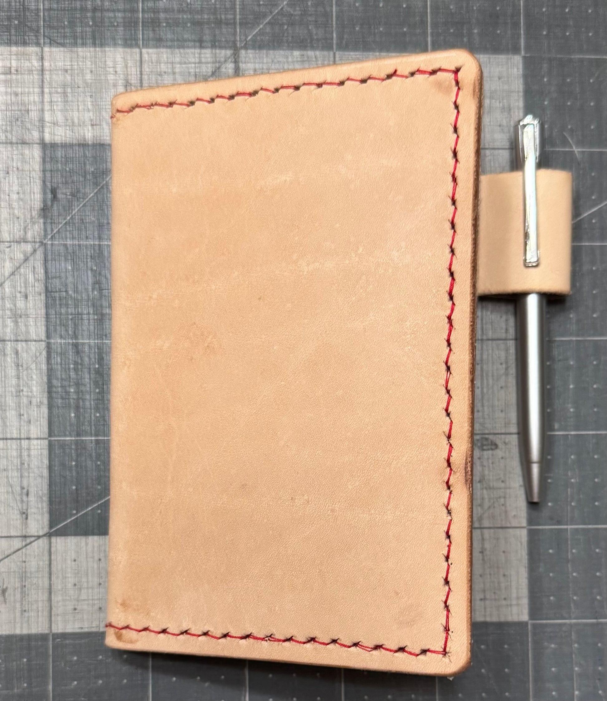 Leather notebook cover/wallet with external pen loop (multiple options available)