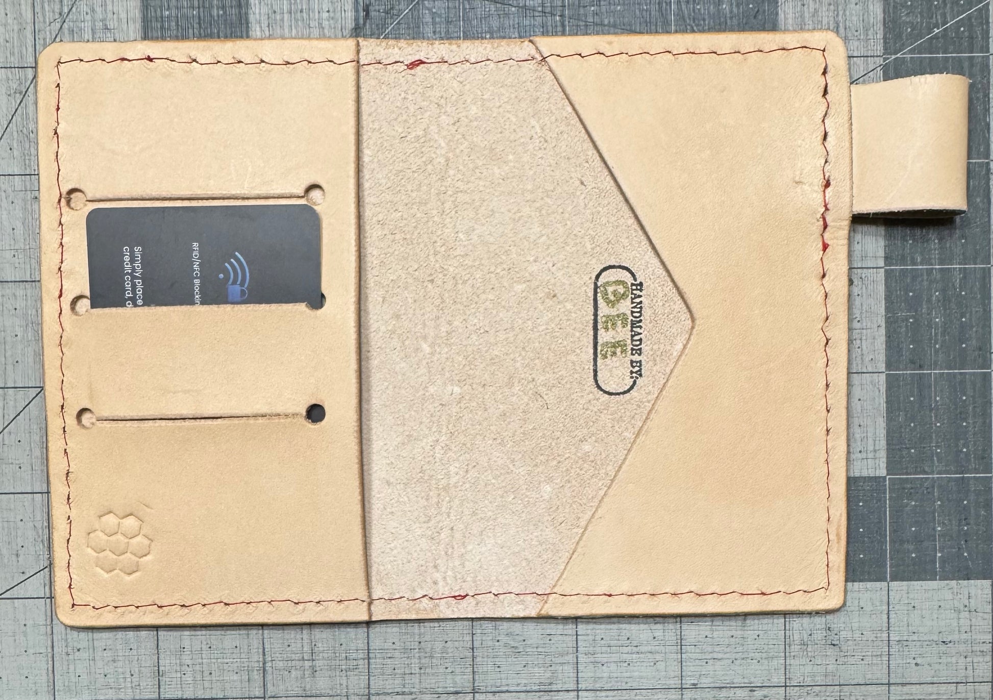 Leather notebook cover/wallet with external pen loop (multiple options available)