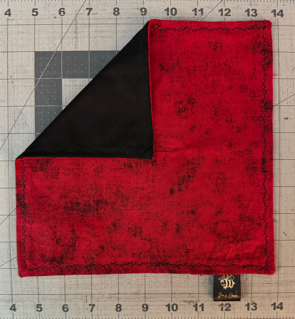 Acid washed red cotton/microsuede edc hank