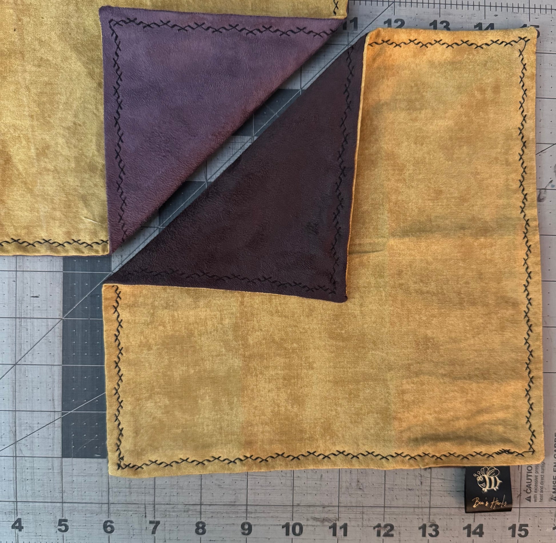 Acid washed yellow cotton/microsuede edc hank (Copy)