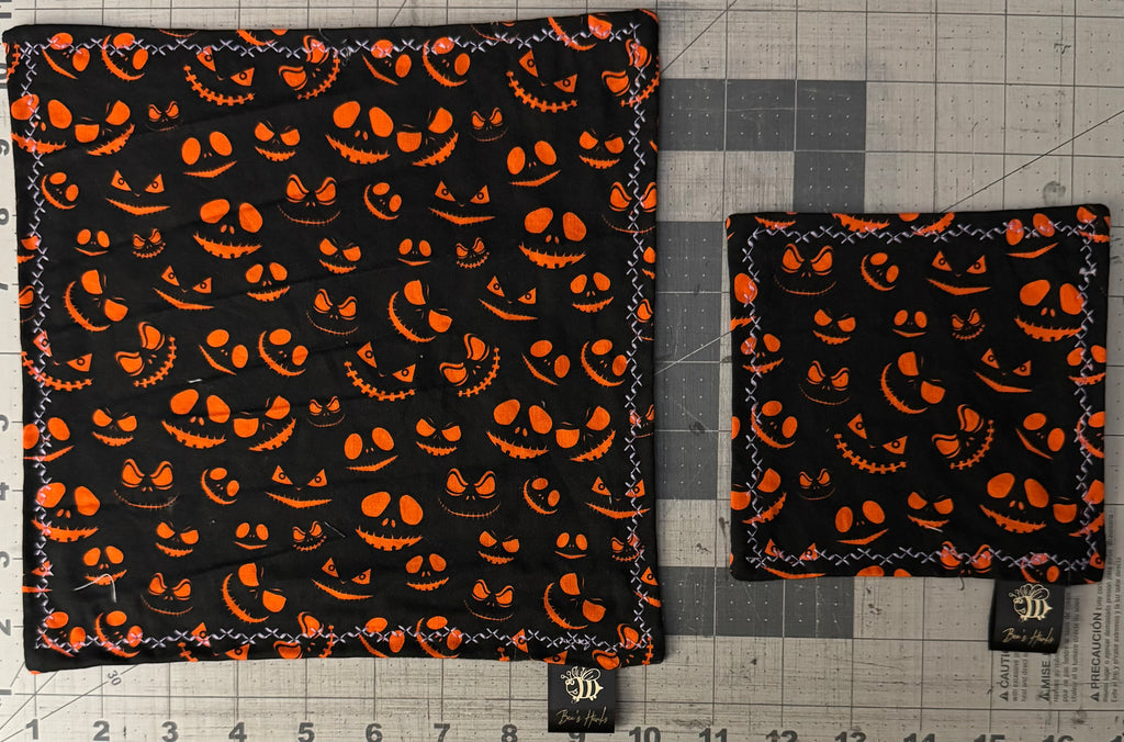 Jack O’  edc hank with microsuede backing and glow thread