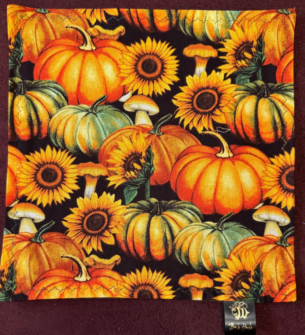 Fall garden edc hank with brown  microsuede backing