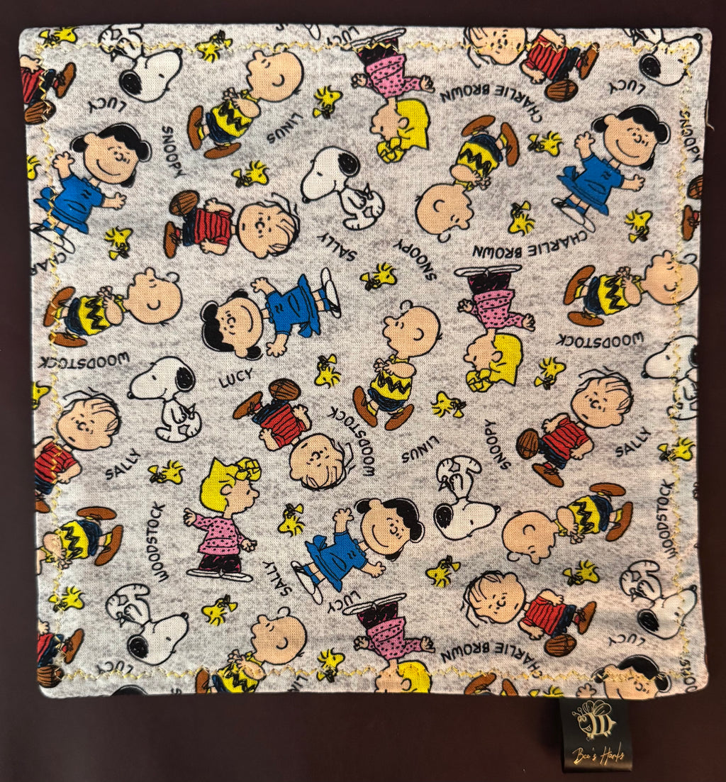 P3anuts gang edc hank with microsuede backing.