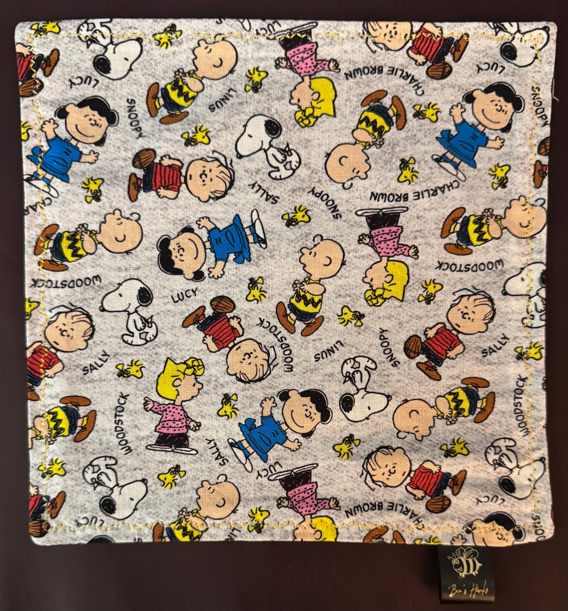 P3anuts gang edc hank with microsuede backing.