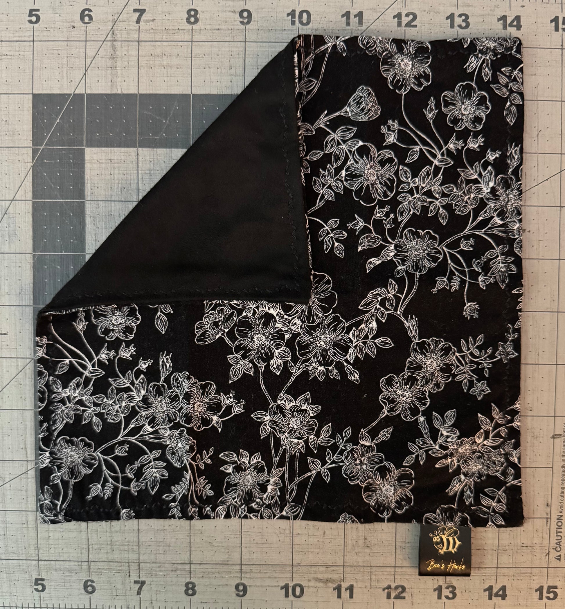 Silky Camellia cotton edc hank with black microsuede backing