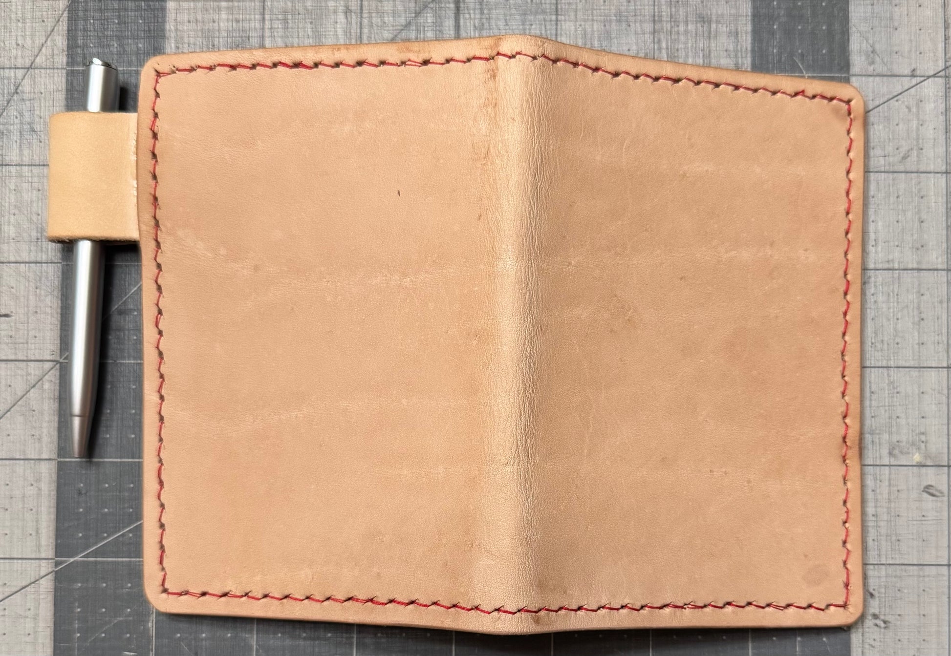 Leather notebook cover/wallet with external pen loop (multiple options available)