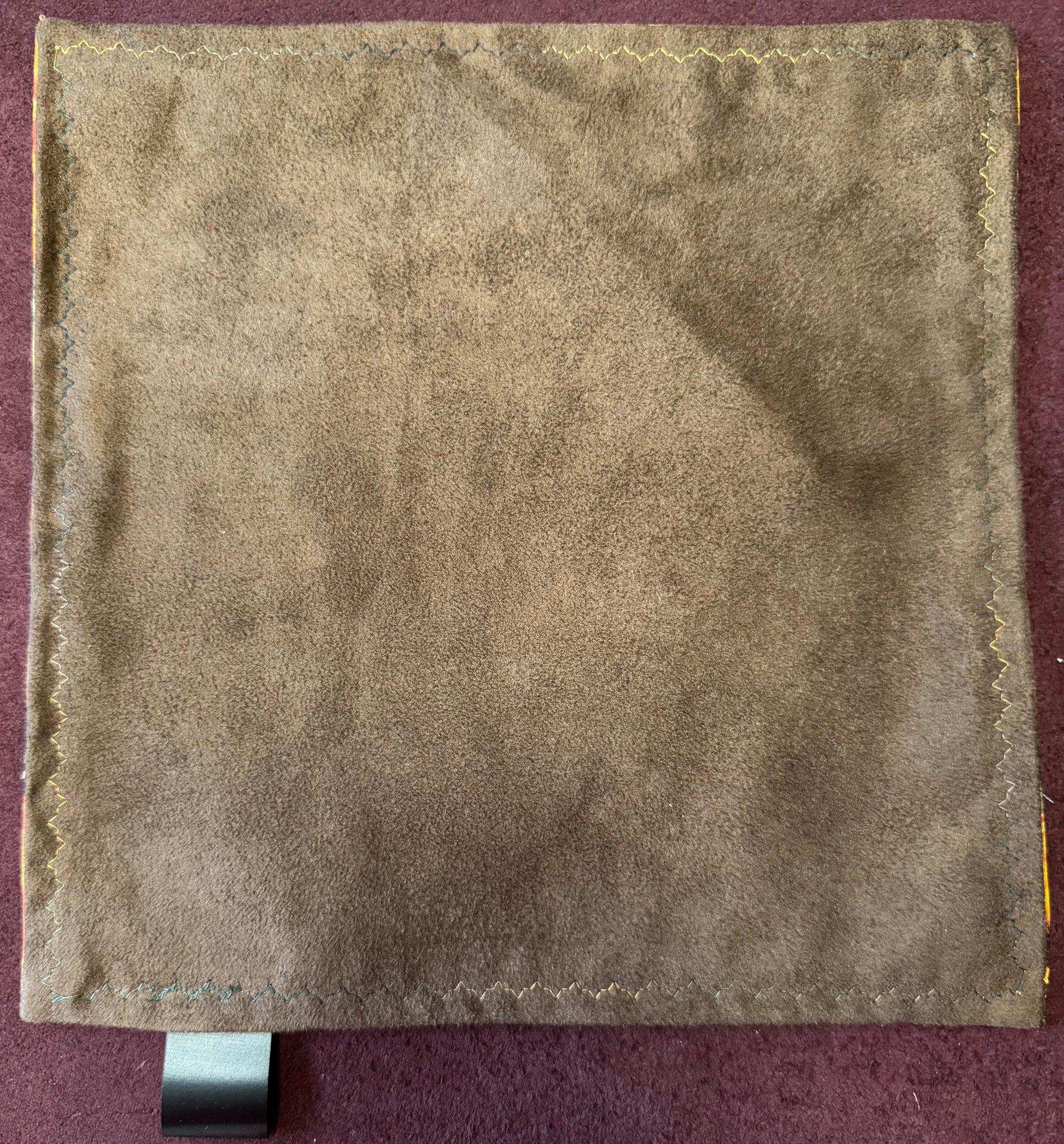 Fall garden edc hank with brown  microsuede backing