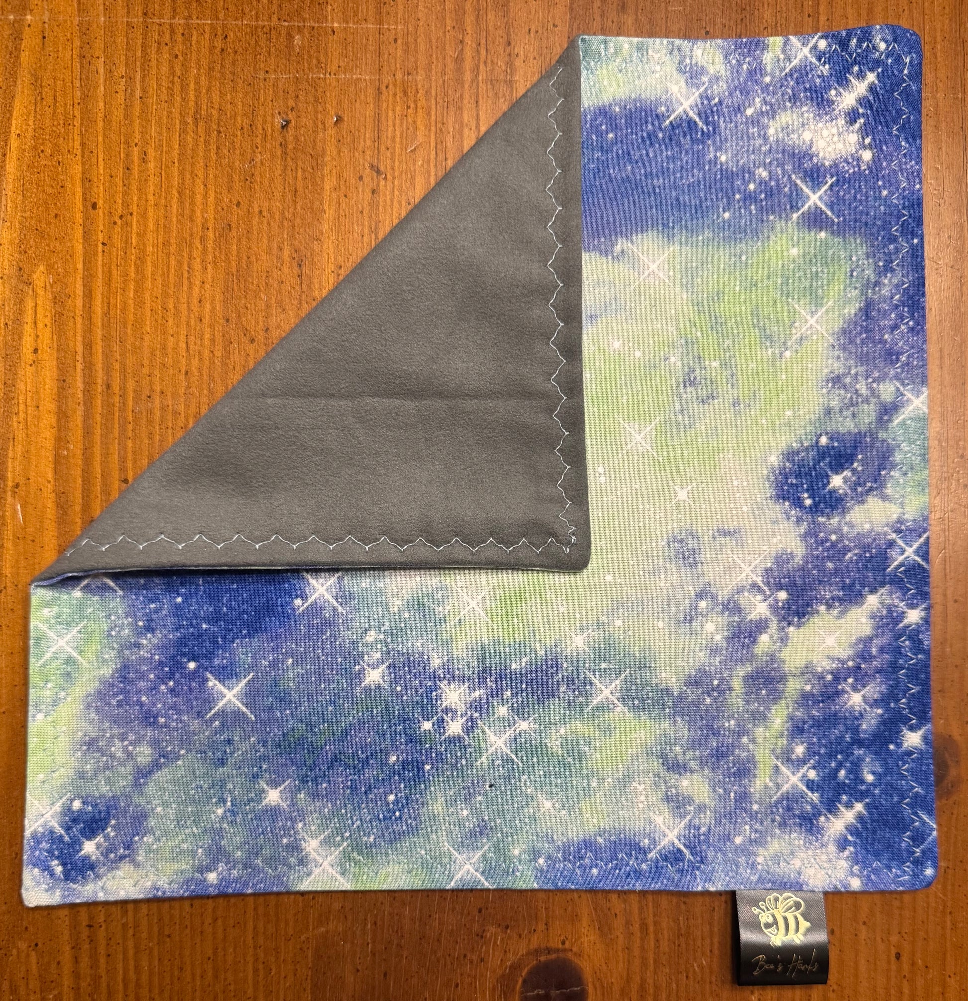 V2 Cotton candy galaxy cotton/microfiber edc hank with glow thread