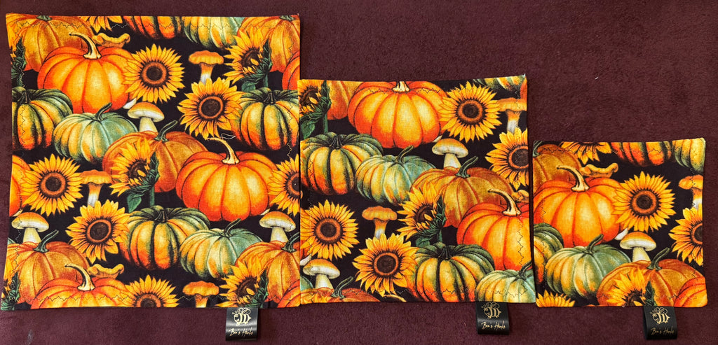 Fall garden edc hank with brown  microsuede backing