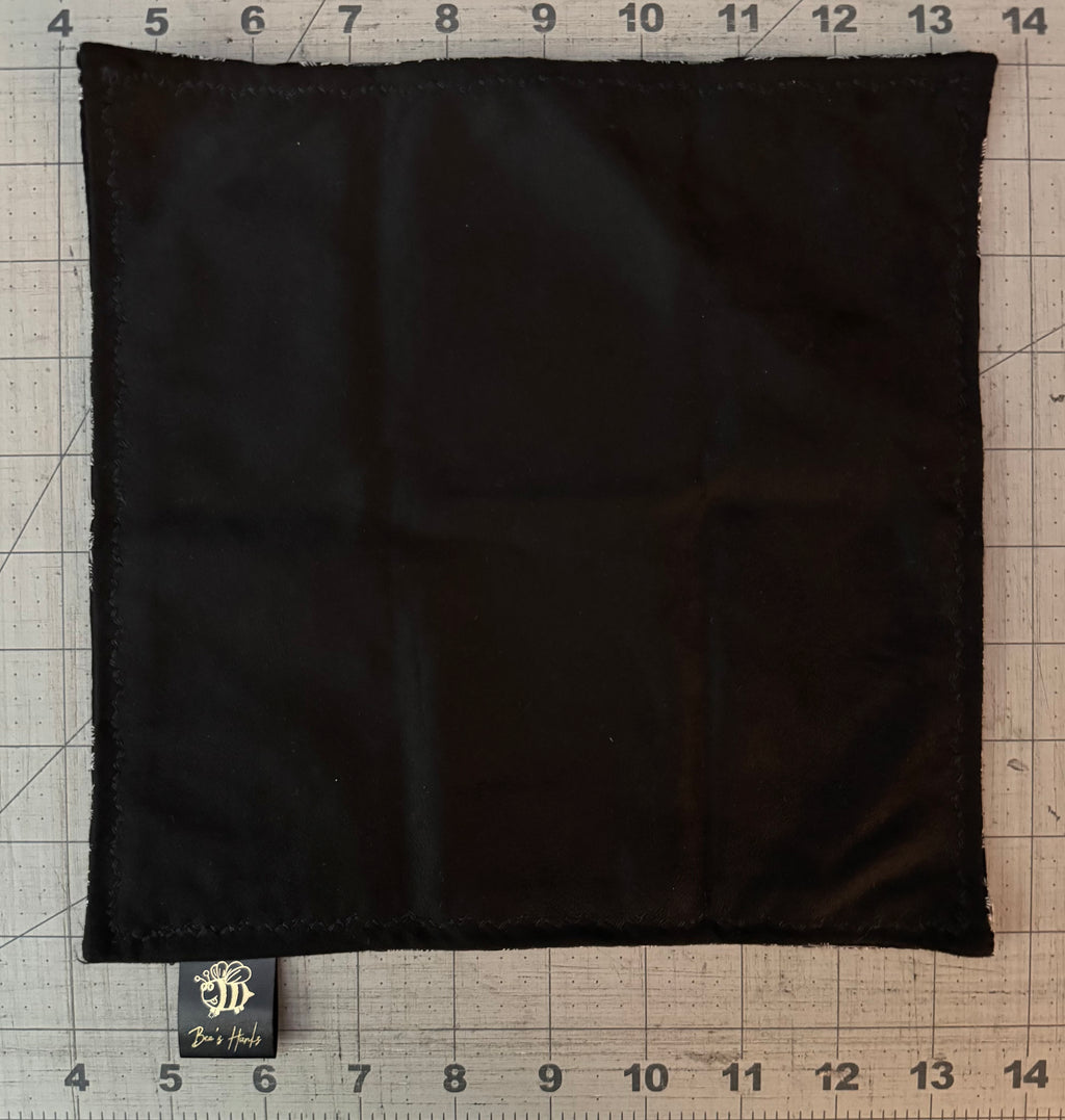 Silky Camellia cotton edc hank with black microsuede backing