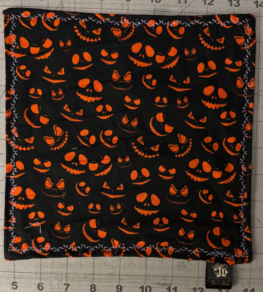Jack O’  edc hank with microsuede backing and glow thread