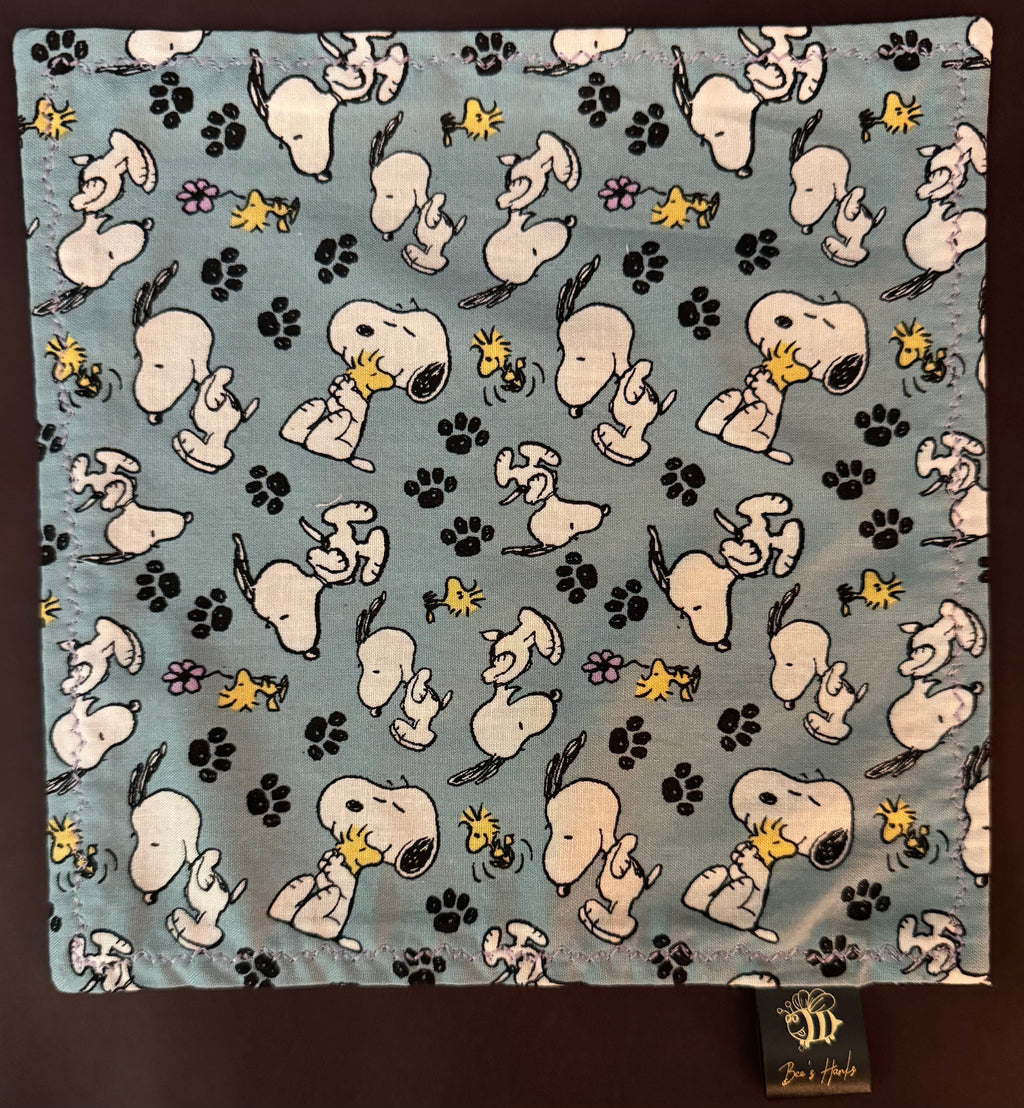 Sn00py & Woodstock edc hank with microsuede backing and glow thread