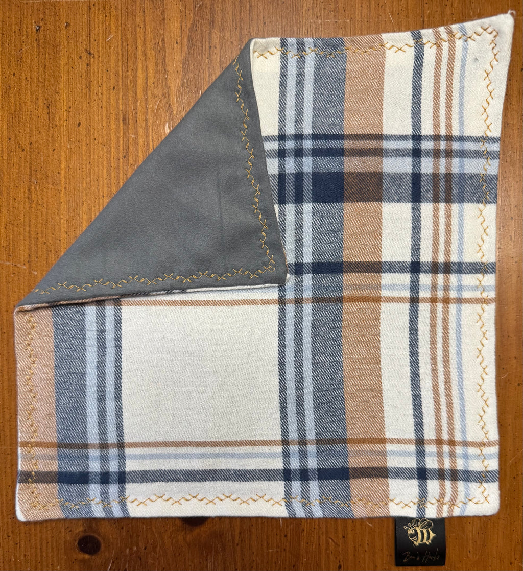 Assorted upcycled cotton flannel edc hank (Refer to the dropdown for availability)