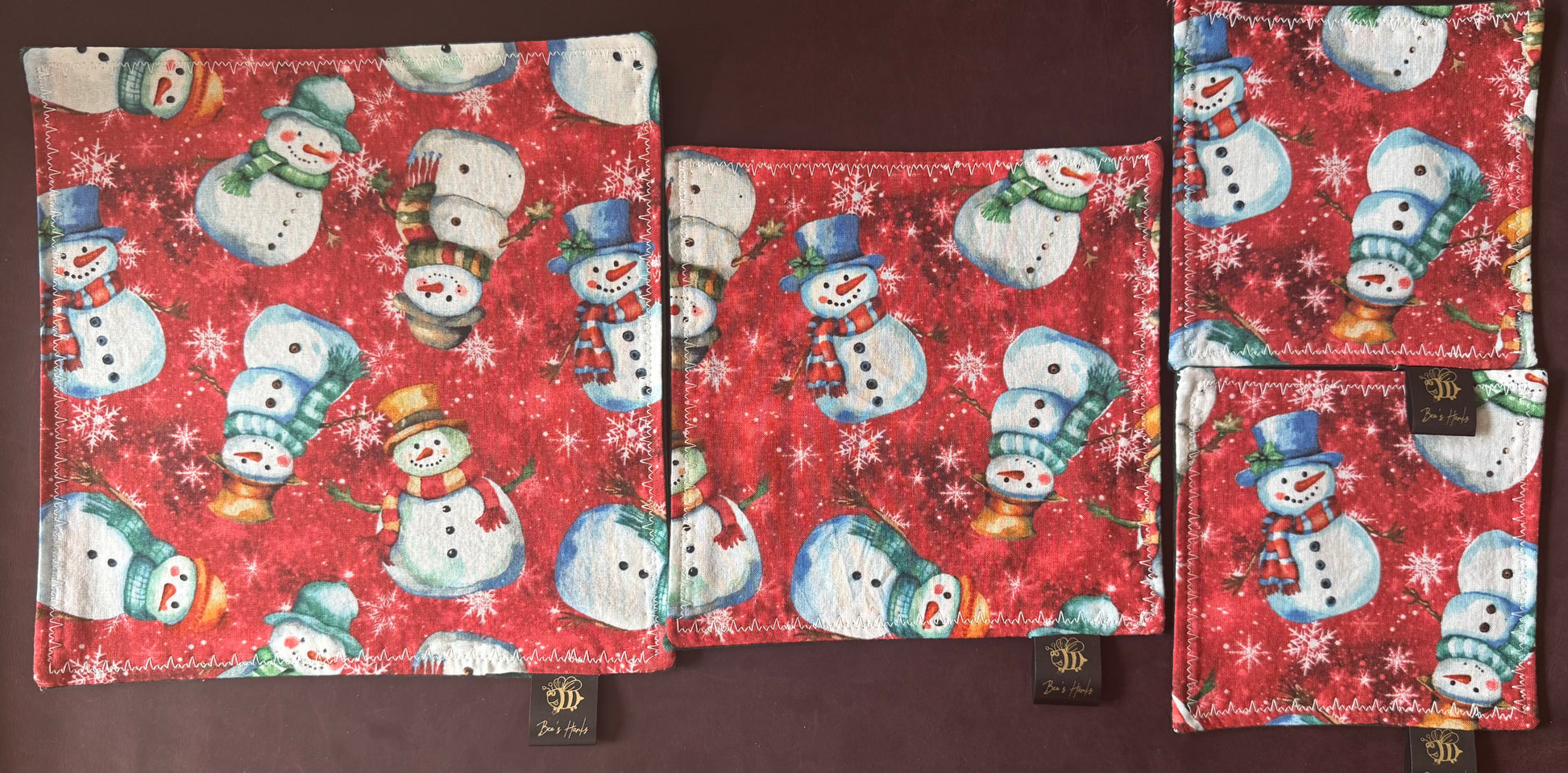 Snowman ⛄️ edc hank with green velvet textured microsuede backing