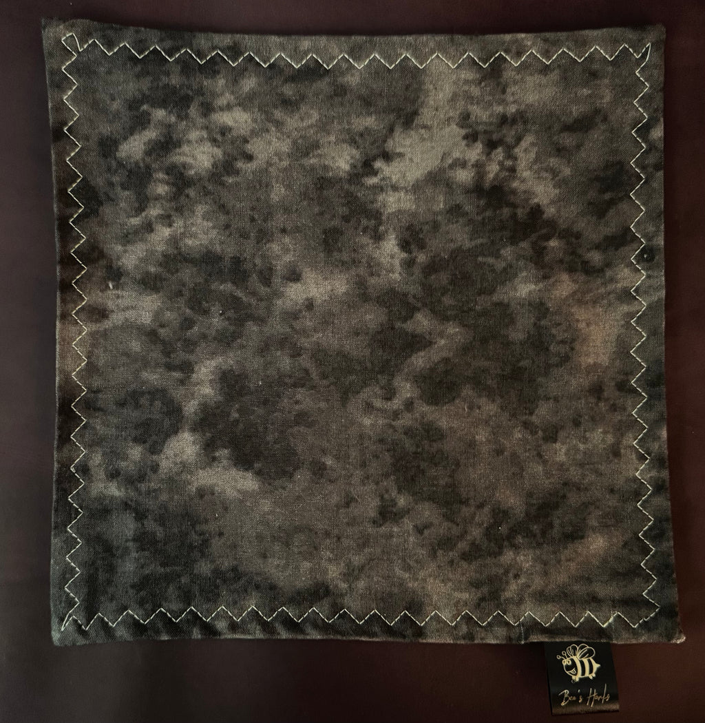 Acid washed black cotton/micrsuede edc hank with glow thread