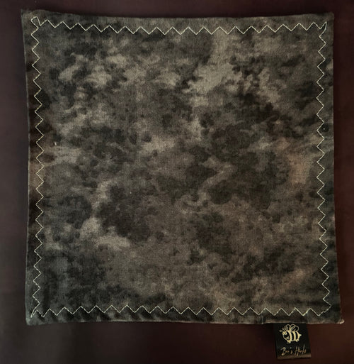 Acid washed black cotton/micrsuede edc hank with glow thread