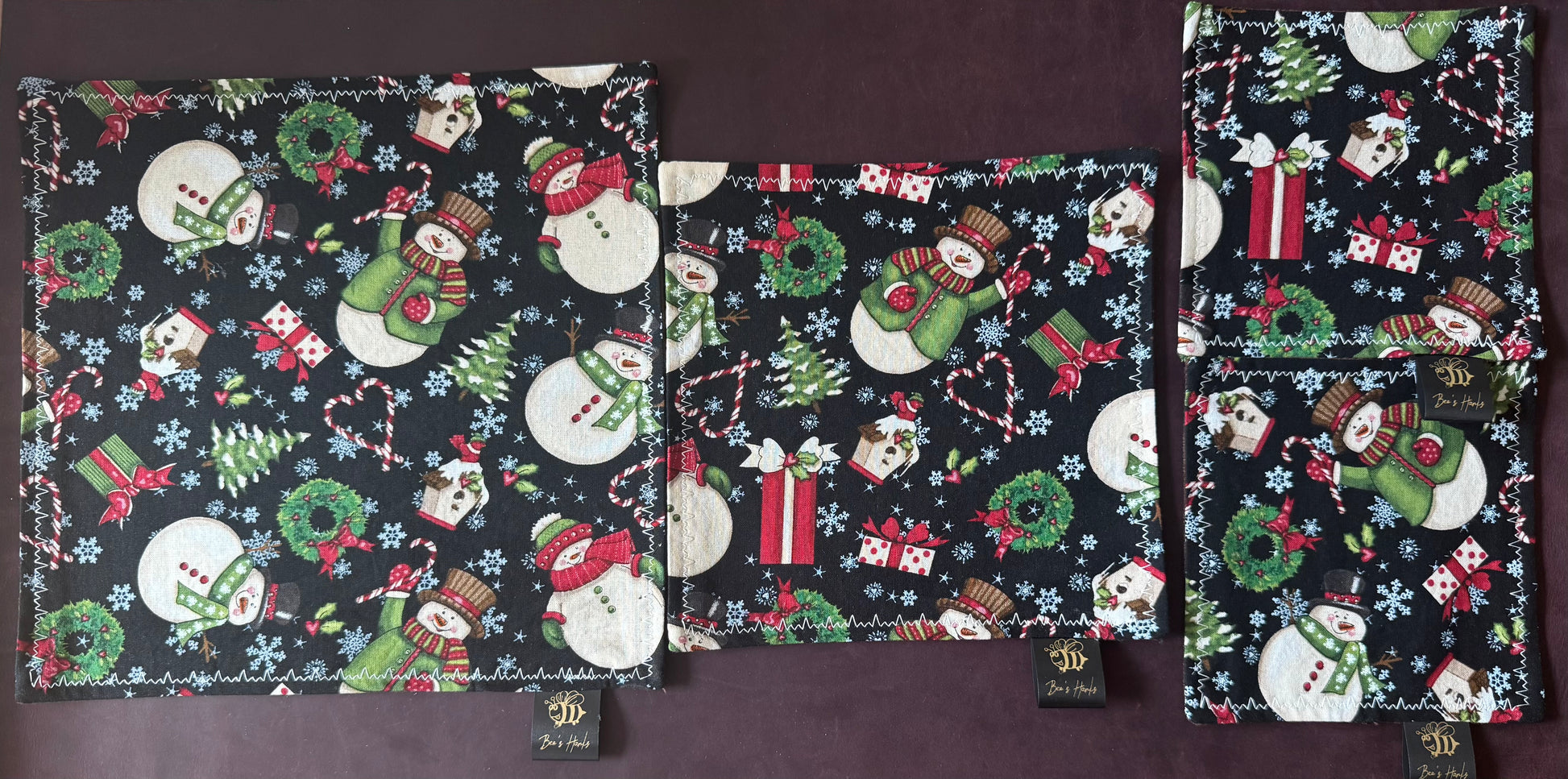 Snowman ⛄️ v3 edc hank with brown microsuede backing