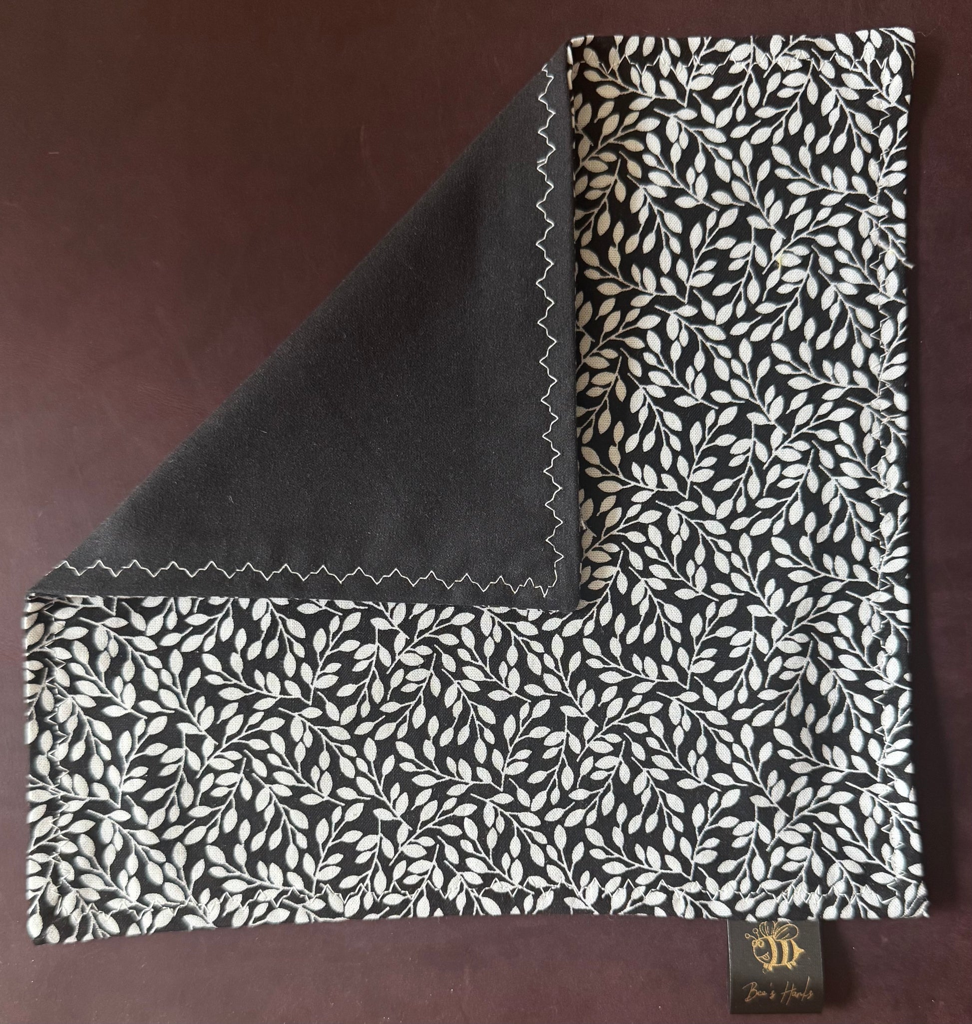 Ficus cotton edc hank with black microsuede backing