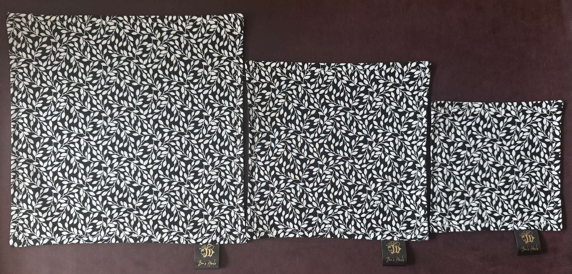 Ficus cotton edc hank with black microsuede backing