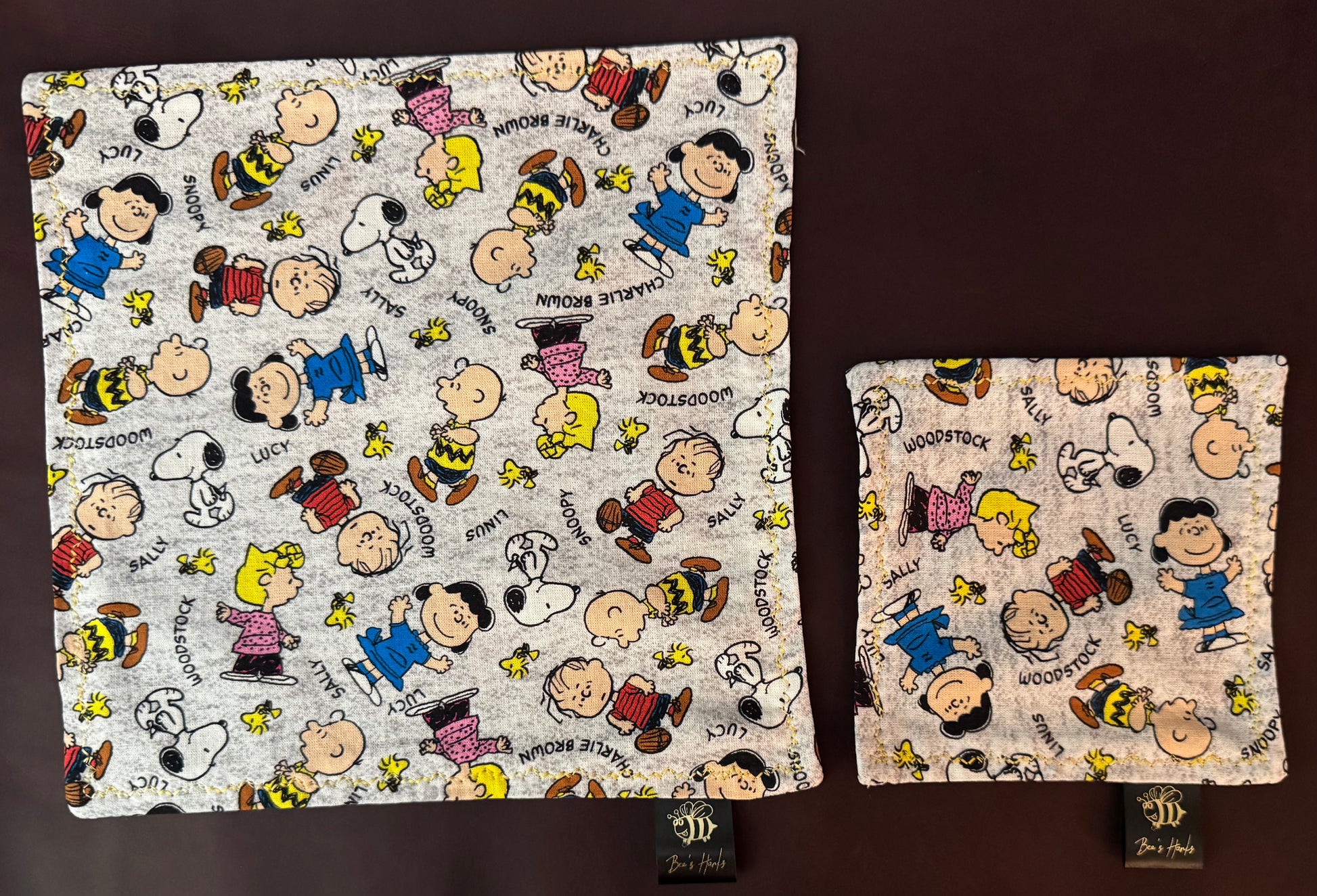 P3anuts gang edc hank with microsuede backing.