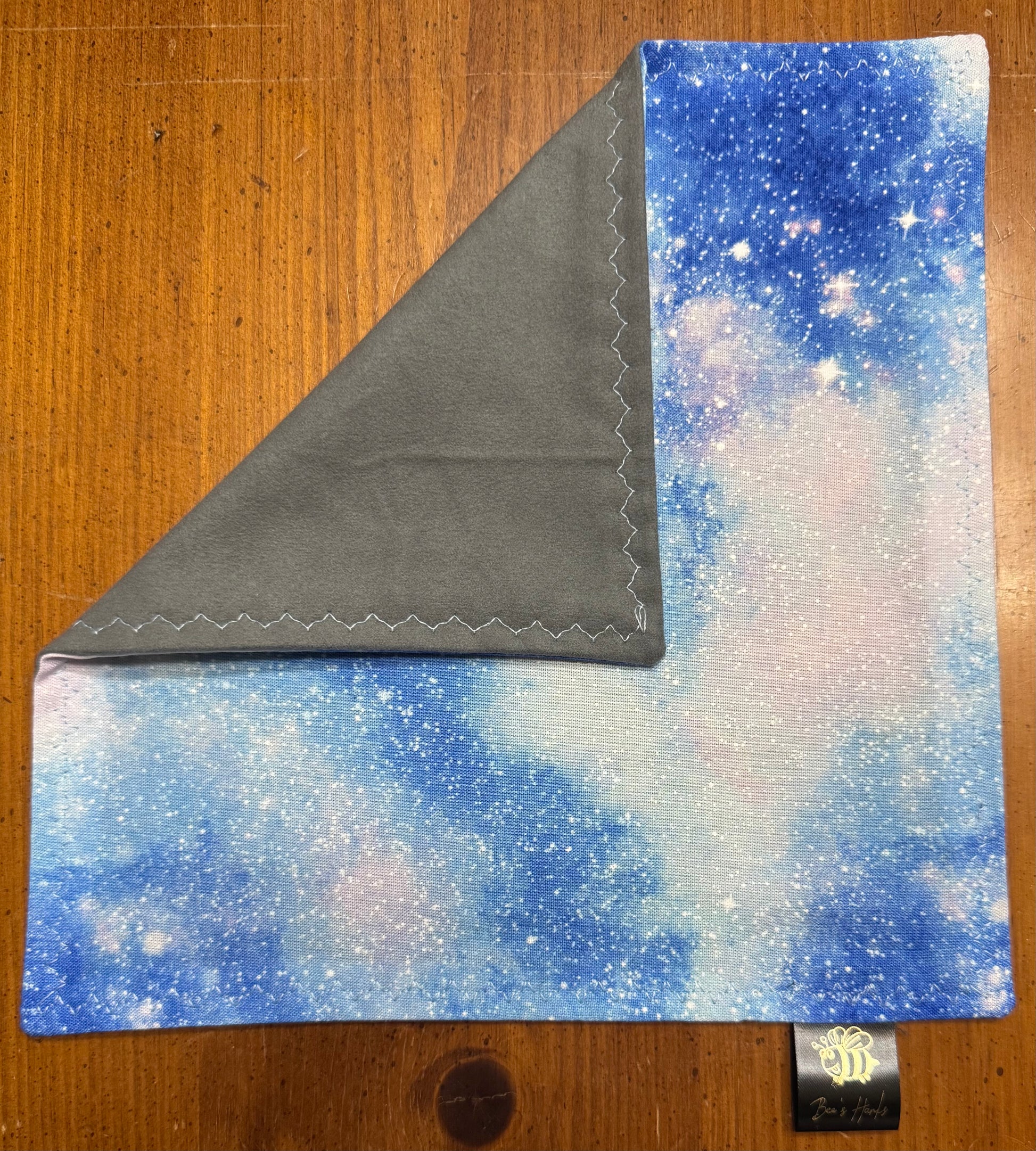 Cotton candy galaxy cotton/microfiber edc hank with glow thread