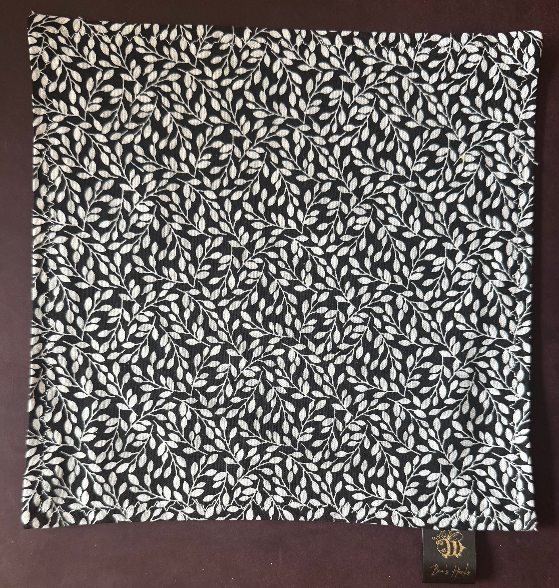 Ficus cotton edc hank with black microsuede backing