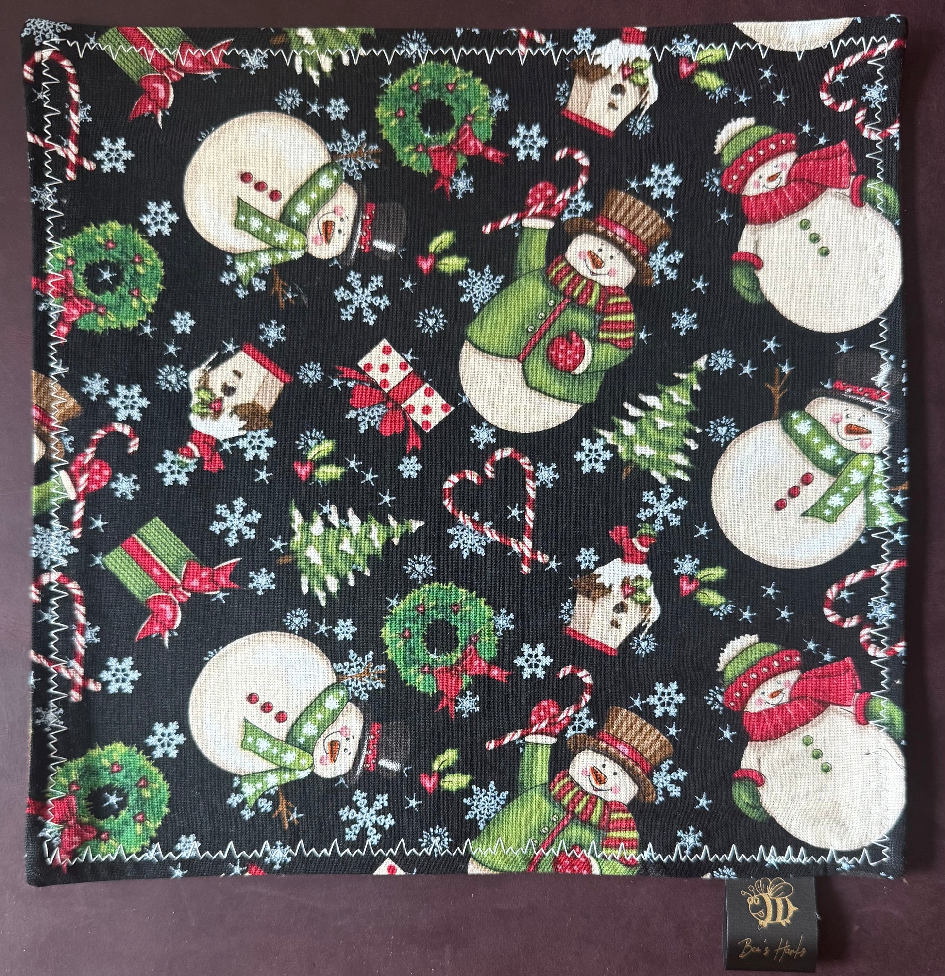 Snowman ⛄️ v3 edc hank with brown microsuede backing