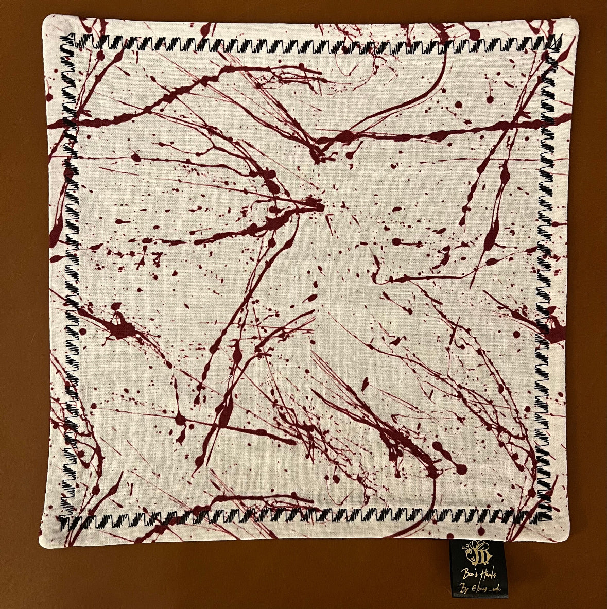 Red splatter cotton/microfiber edc hank ( EDC Bundle available! See description for details)